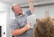Jacob performs orientation and walkthrough for RV customer as a mobile RV technician